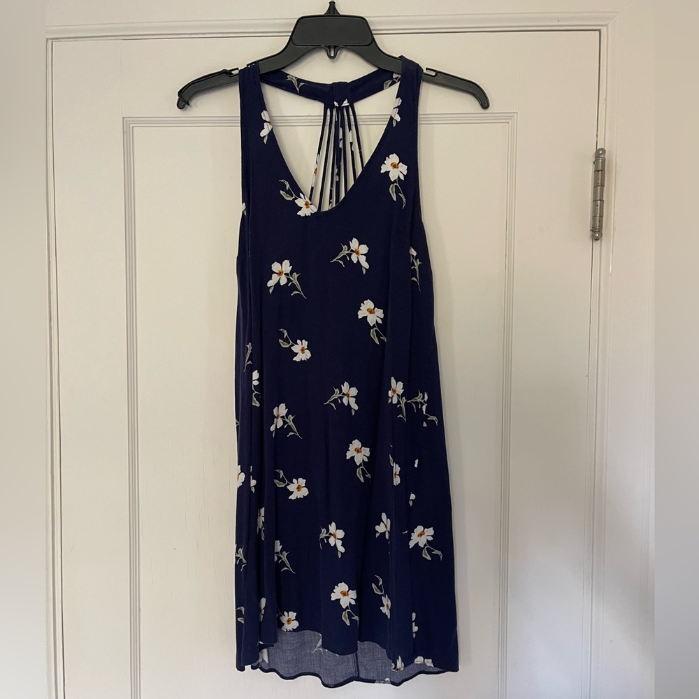 American Eagle Outfitters Navy Floral Backless Dress